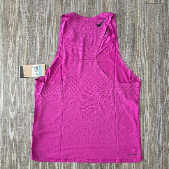 Nike Aeroswift Dri-Fit ADV Running Singlet Tank Top Hot Fuchsia M New FN4231-518 - Picture 7 of 9